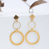 Gold statement earrings